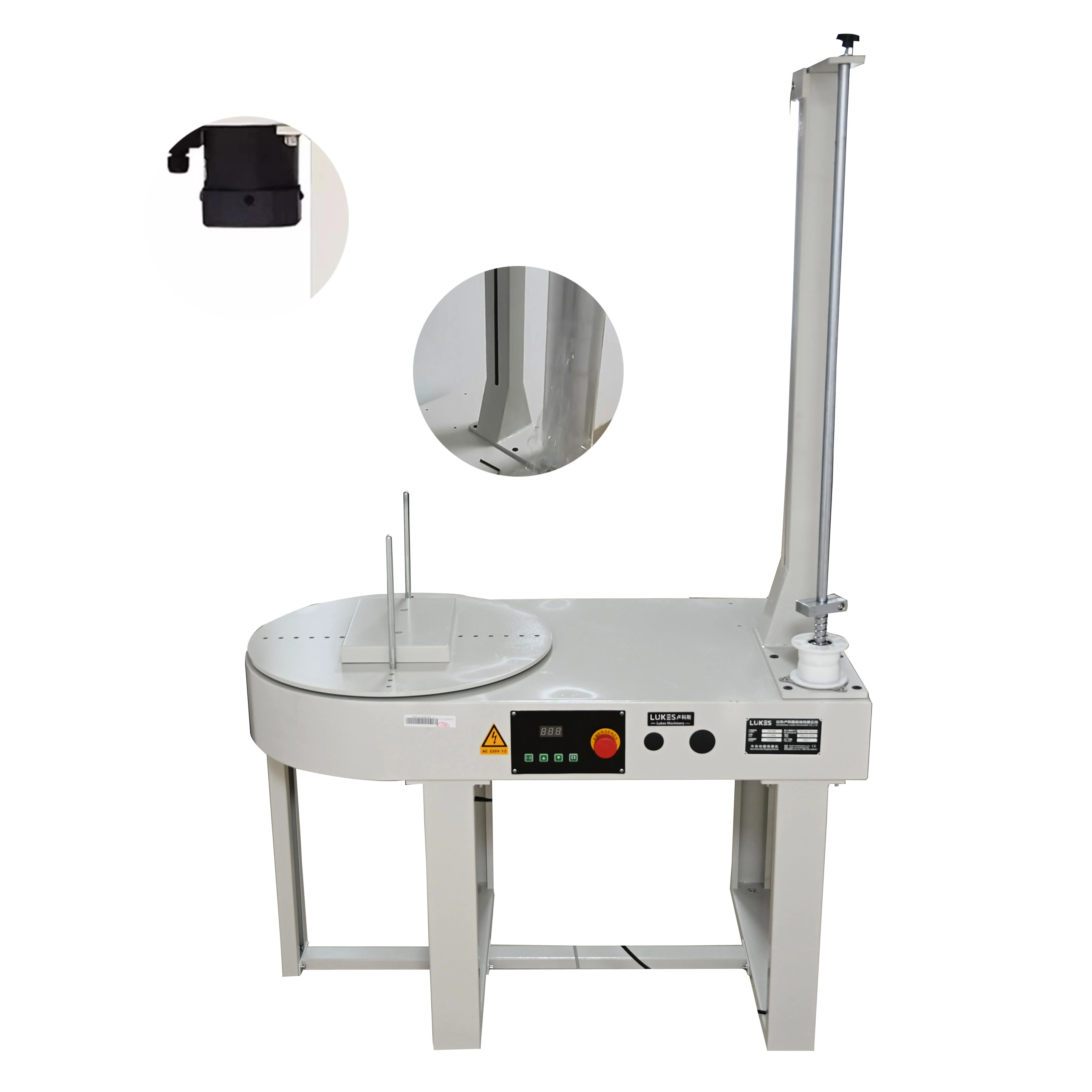 

Customized Electric 220V CE Certified DBC800 Semi-automatic Stretch Film Wrapping Machine For Case Packaging