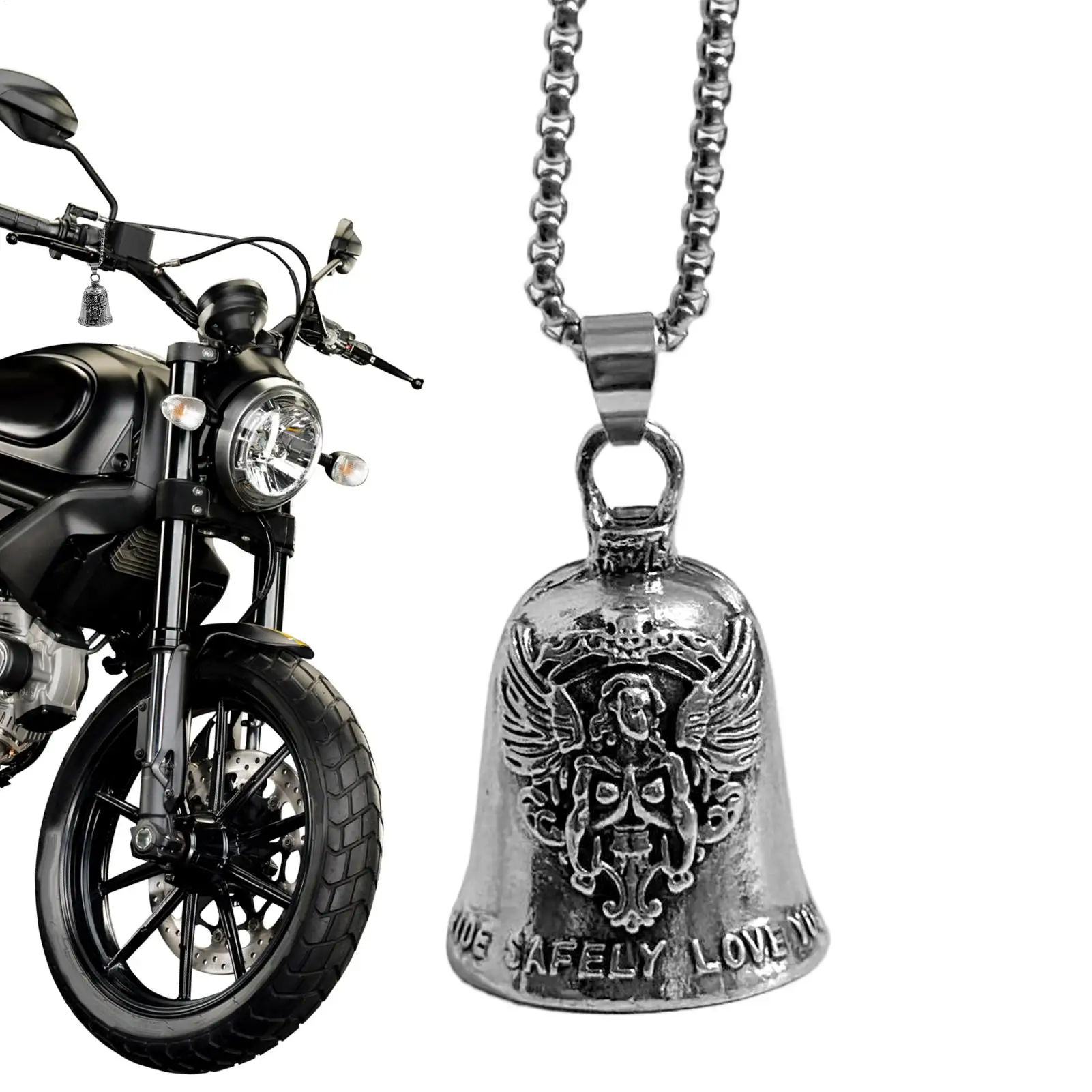 

Biker Bells For Women Angel Motorbike Supplies Small Biker Bell Pendant For Long-Distance Drive Road Trip Daily Commute Birthday