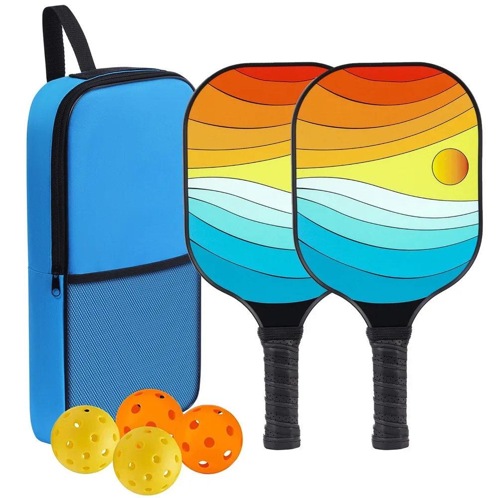 

Портативный рюкзак для ракеток Pickleball, набор из стекловолокна, нескользящая ручка, комплект ракеток, противоударная сумка для переноски с сотовым сердечником