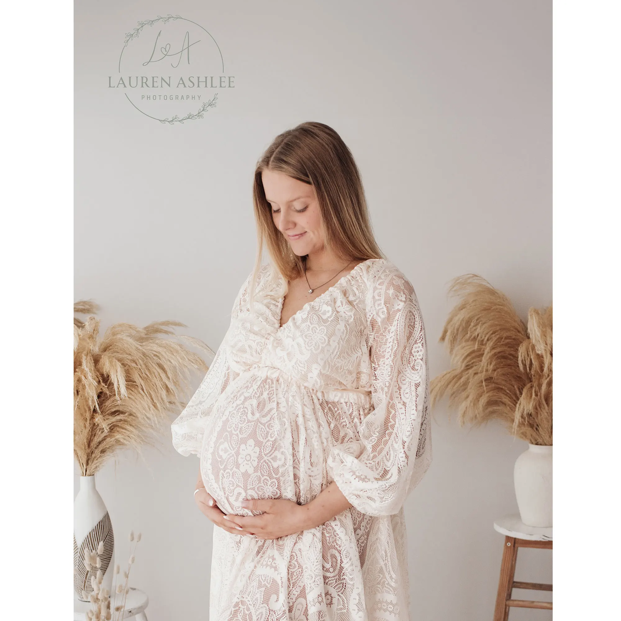 

Don&Judy Bohemian Lace Tassels Maternity Photography Dress Flutter Long Sleeve Pregnancy Women Photo Shoot Party Babyshower Gown