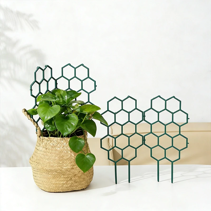 5Pcs Honeycomb Design Plant Trellis Rustproof Plastic Support for Potted Vines and Flowers Indoor Outdoor Garden Climbing Frame