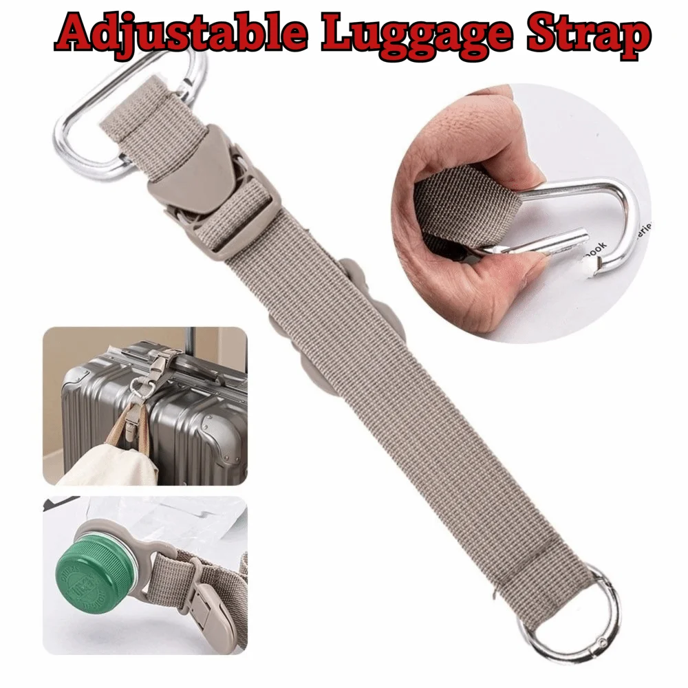 Fixed Adjustable Luggage Strap Nylon Lock Buckle Multifunctional Luggage Packing Belt Anti-lost Suitcase Belt