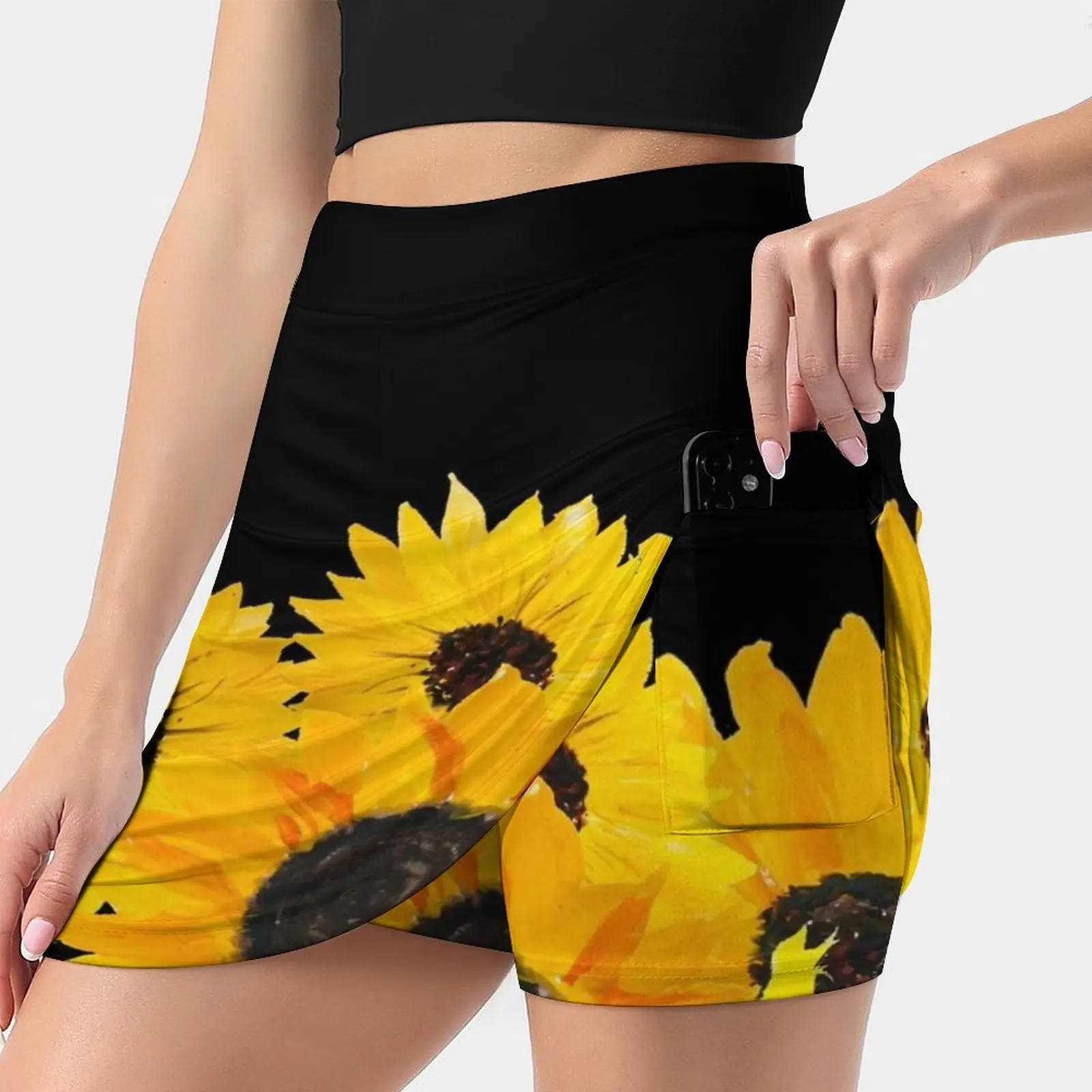 

Painted Sunflower Bouquet Women's skirt Aesthetic skirts New Fashion Short Skirts Painted Sunflower Bouquet Painted Sunflowers