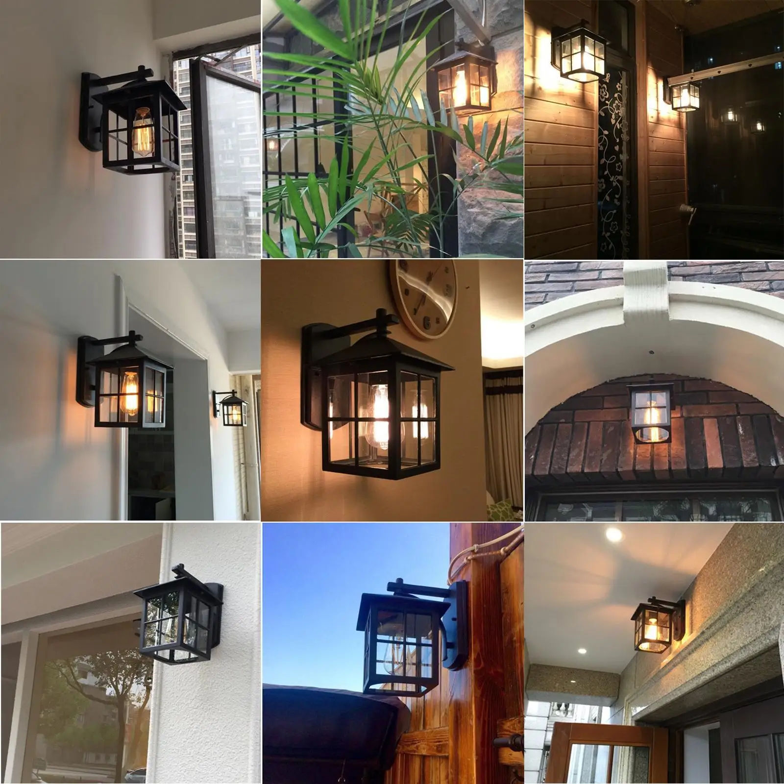 Outdoor Wall Light Wall Mount Matte Black Decorative Exterior Light Fixture