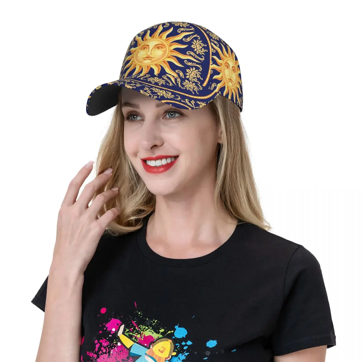 Czapka golfowa męska Czapka z daszkiem Sportowa barokowa twarz słońca Casual Snapback Hat Moda Outdoor Hip Hop Czapki dla mężczyzn Kobiety Unisex