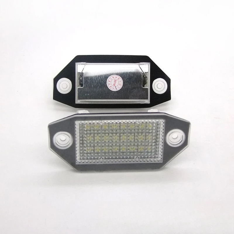 For Ford Mondeo Mk3 MK2 Fiesta 2Pcs Car LED License Plate Lights White Light Warning Lamp Accessories Lossless Installation