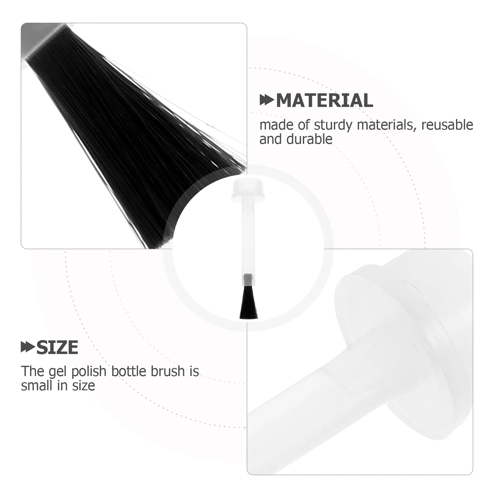 20 Pcs Gel Special Brush for Nail Polish Glue Salon Supplies Plastic Paint Small Bottle