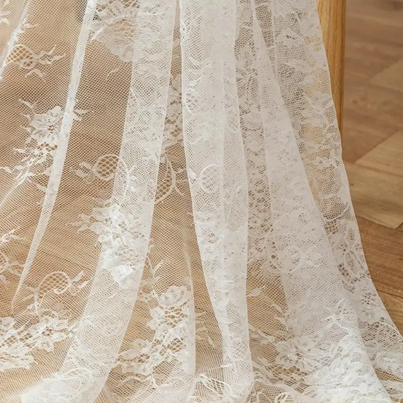QX2E Sophisticated Lace Tablecloth Patterns Durable Washing Friendly Table Cloth For Banquets Dining Room Decors