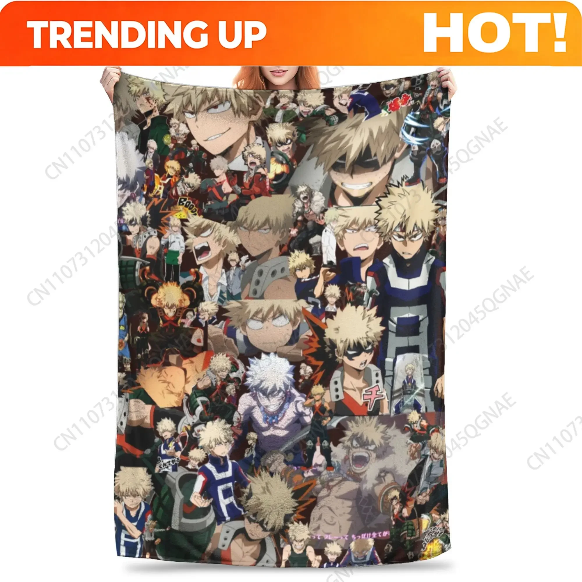 Custom My Hero Academia Blanket Do You Truly Love Bakugou Wool Throw Blankets Summer Air Conditioning Decoration Soft Warm Bedsp