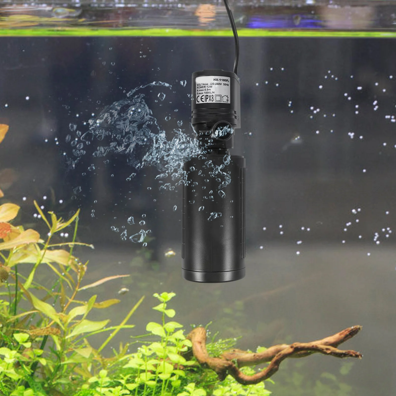 

Aquarium Internal Filter Multi-Functional Submersible Power Filter Compact Size Efficient Oxygen Adding Aquarium Supplies Fish