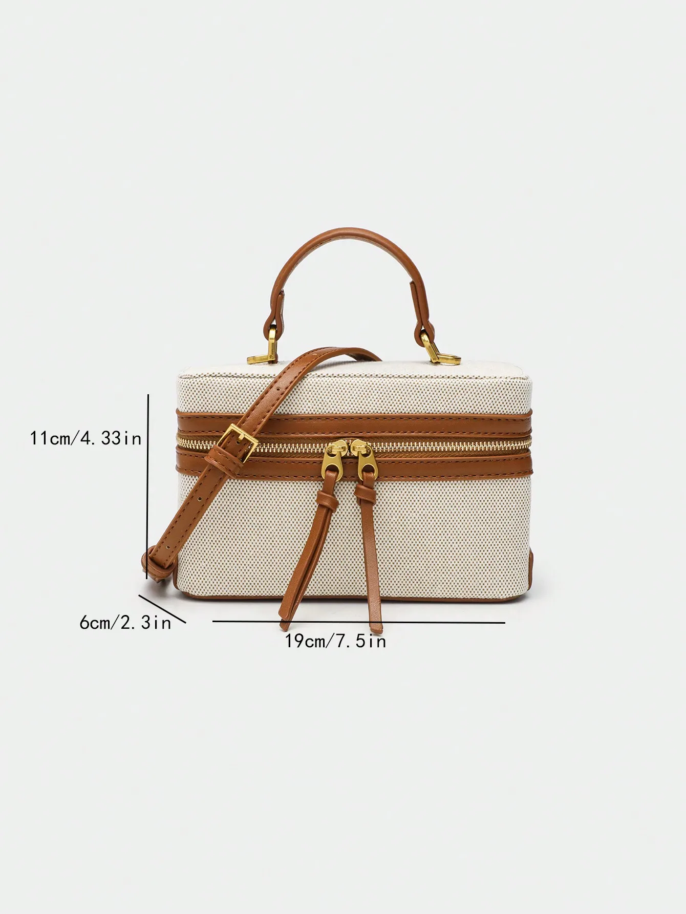 Spring New Collection Women Black Structured Shoulder/Crossbody Bag, Cream Bag ,Beach Bag, Versatile Everyday