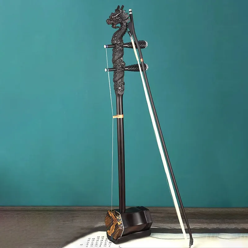 

Народные традиционные эрху портативные для взрослых для начинающих Urheen черное дерево голова дракона эрху профессиональные струнные инструменты для выступлений