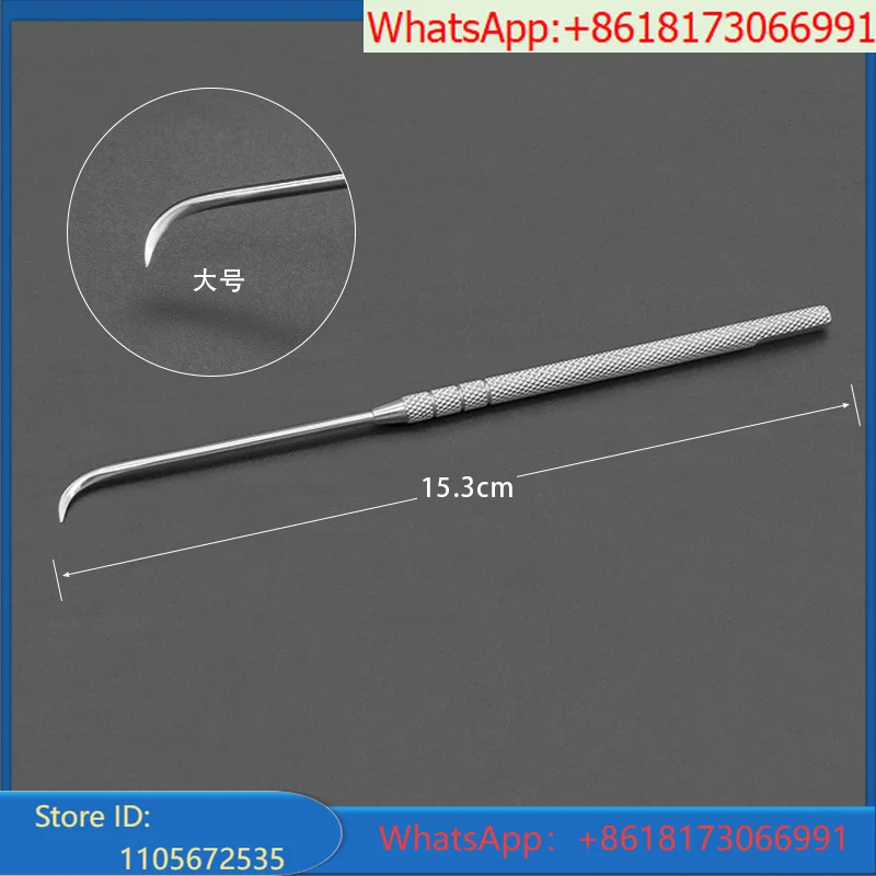 Stainless Steel Tenosynovitis Crochet Hook, Curved Hook Needle Knife with Blade Hook Cutting