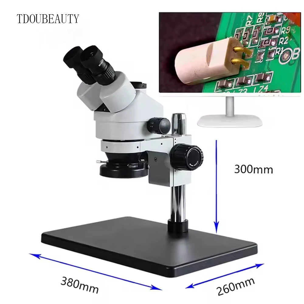 

Стереомикроскоп 4K Ultra HD с камерой 7-45X непрерывный зум для ювелирных изделий, промышленный оптический телефонный микроскоп