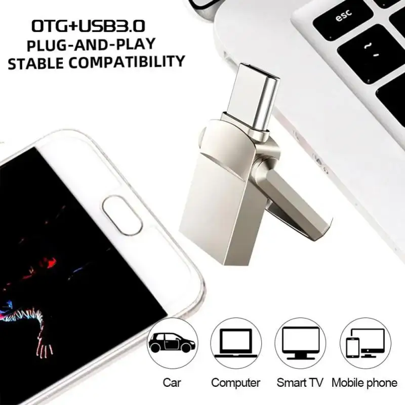 Оригинальные USB-флеш-накопители USB 3,0, металлическая высокоскоростная флешка, флэш-накопитель с реальной емкостью 1 ТБ, портативная Водонепроницаемая U-карта для ПК