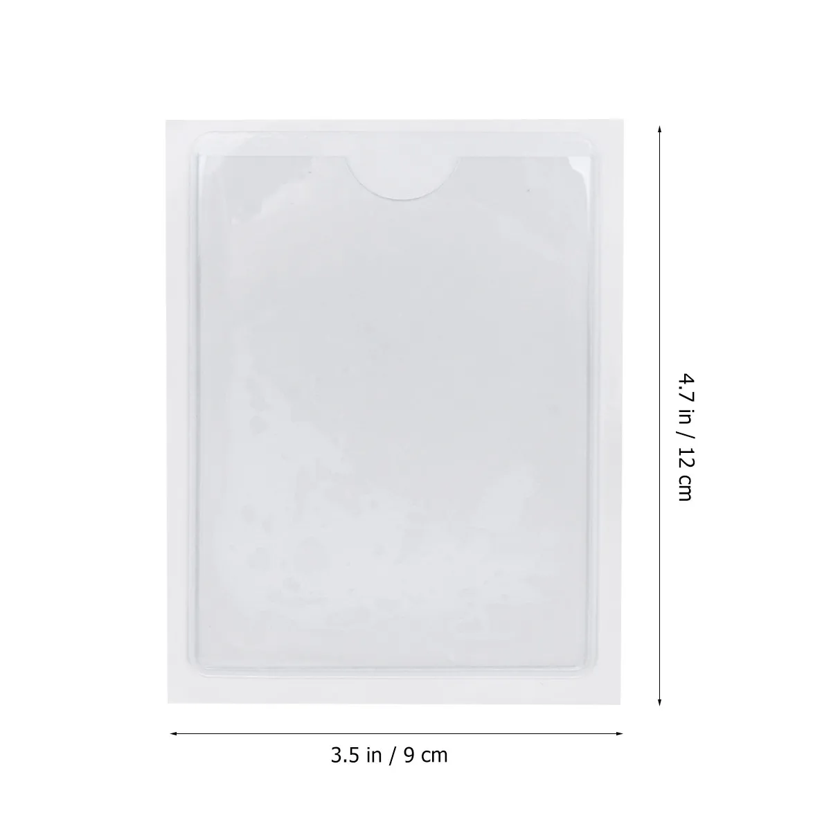 10Pcs Clear PVC Label Holders Self-Adhesive Plastic Badge Protectors for Organizing Important Cards Papers in Office School