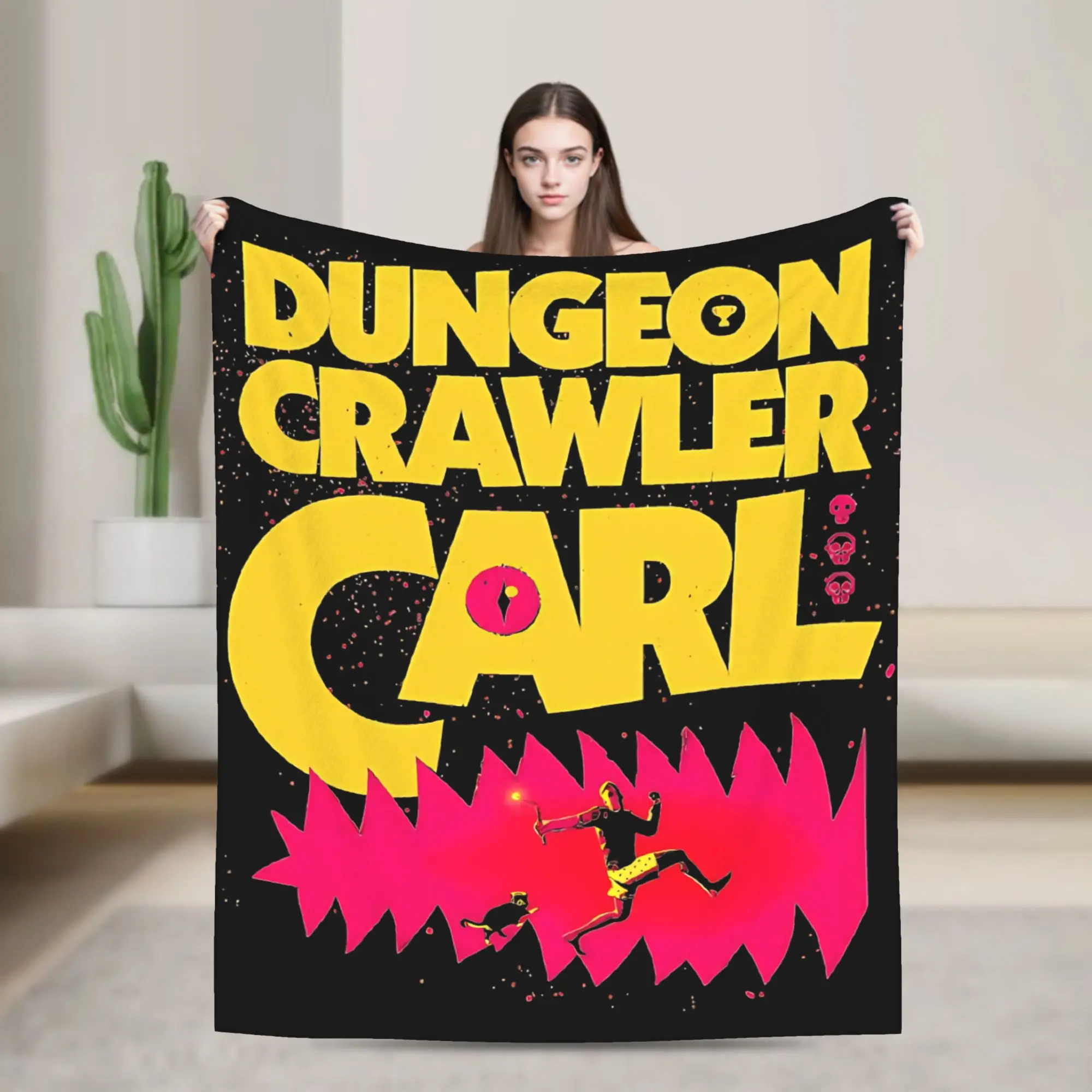 Dungeon Crawler Carl Blanket  Plush Awesome Breathable Throw Blanket for Bed Sofa Decoration