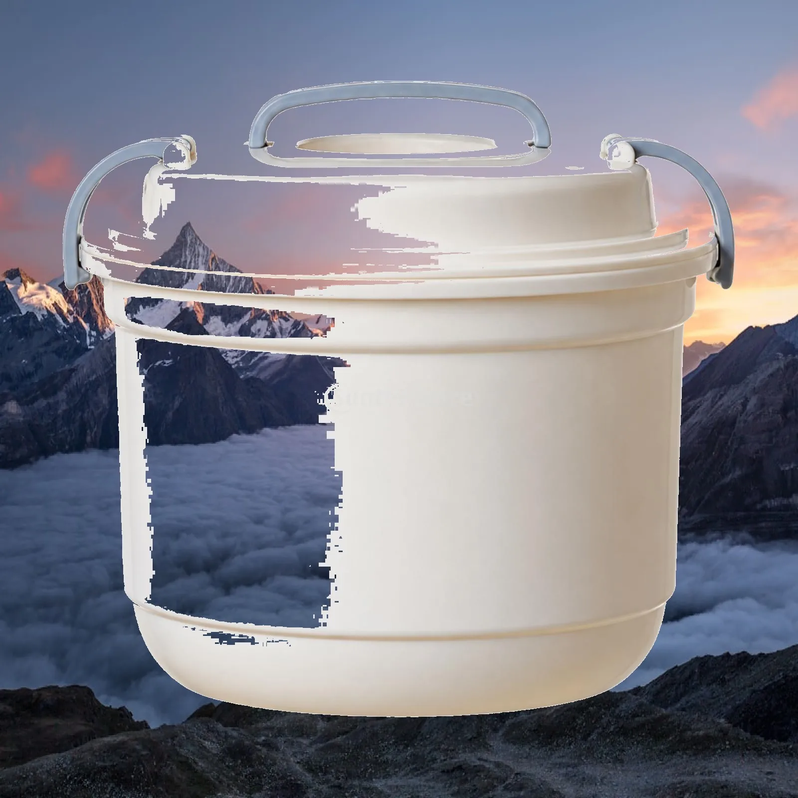 Microwave Rice Cooking Pot with Lid for Home Kitchen Convenient Rice Steamer with Raised Handle for Easy Lifting
