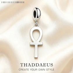 Cross of Life Ankh Charm Egypt Club Jewelry Vintage Gift In 925 Sterling Silver