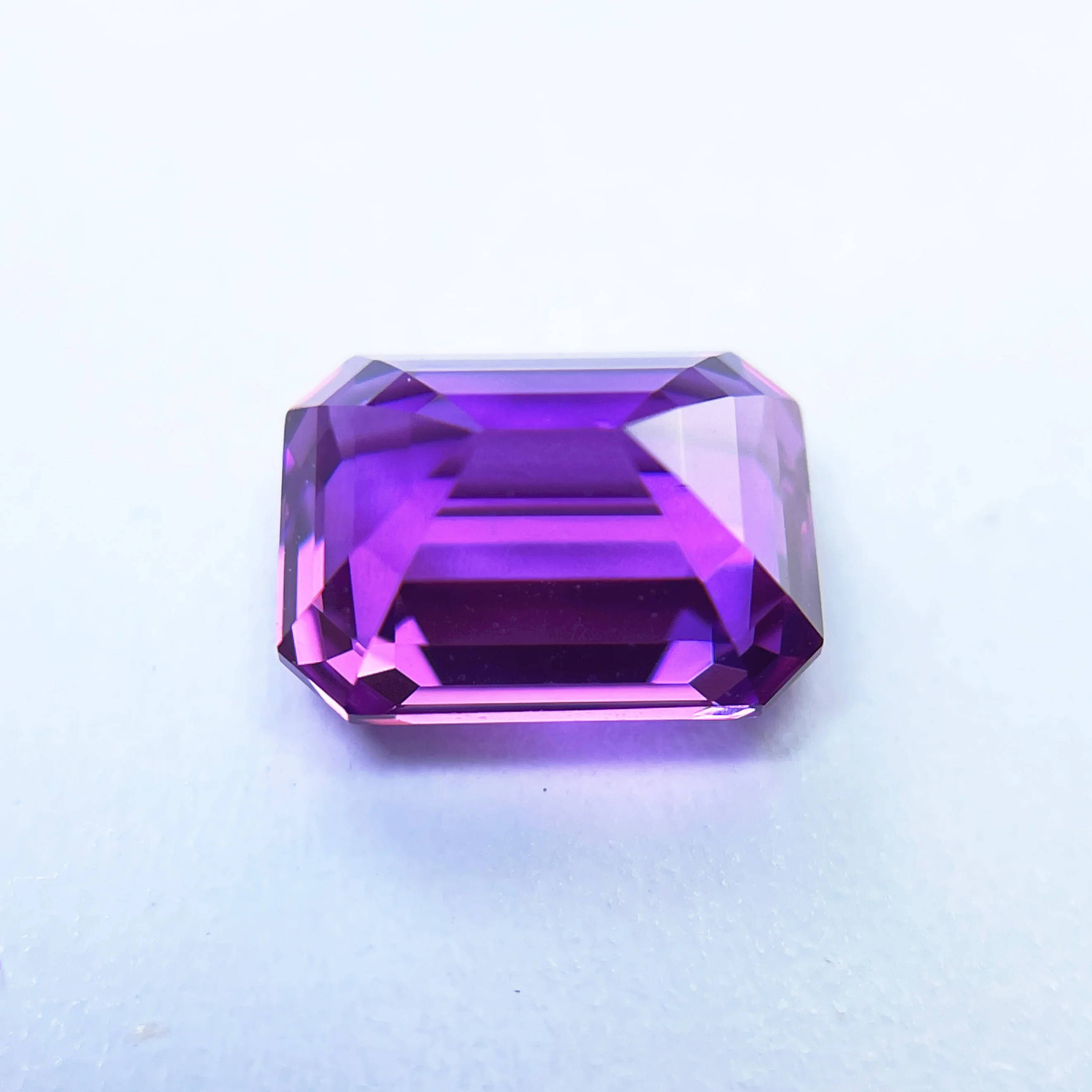 Lab Grown Sapphire Emeralds Cut Purplish Red Color Charms Jewelry Rings Earring Making Main Materials Selectable Certificate