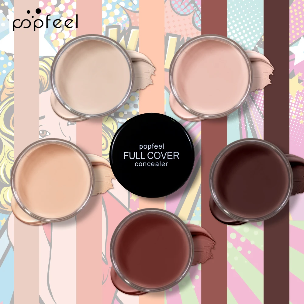 POPFEEL Corretivo creme fosco de longa duração, à prova d'água, resistente ao suor, construível para cobertura de tatuagem, textura creme suave.