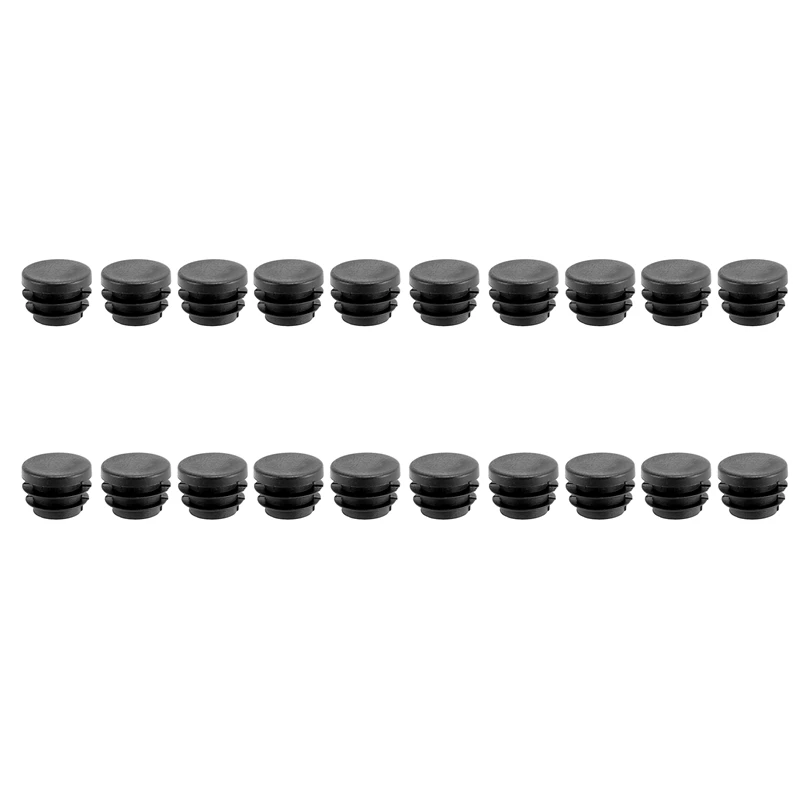 

Foot pad Blanking End Caps Round Tube Insert Cover 19mm Dia 20 Pcs Black