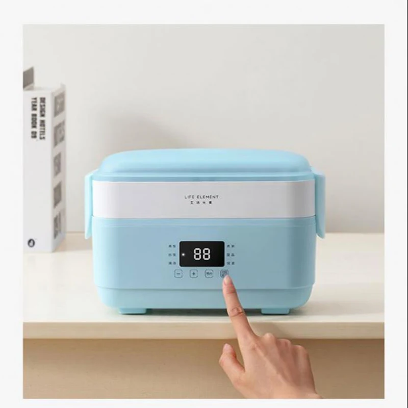 220V Electric Heating Lunch Box 1/2 Layer Food Storage Portable Electric Lunch Box