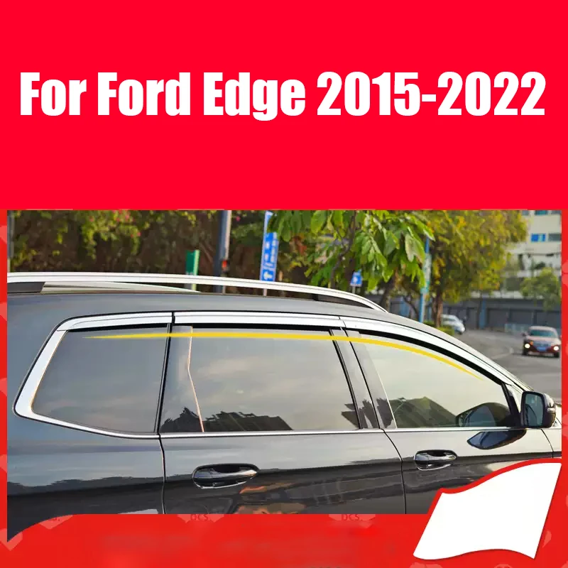 For Ford Edge 2015 2016 2017 2018 2019 2020 2021 2022 Car window weather shield ABS material exterior protection parts