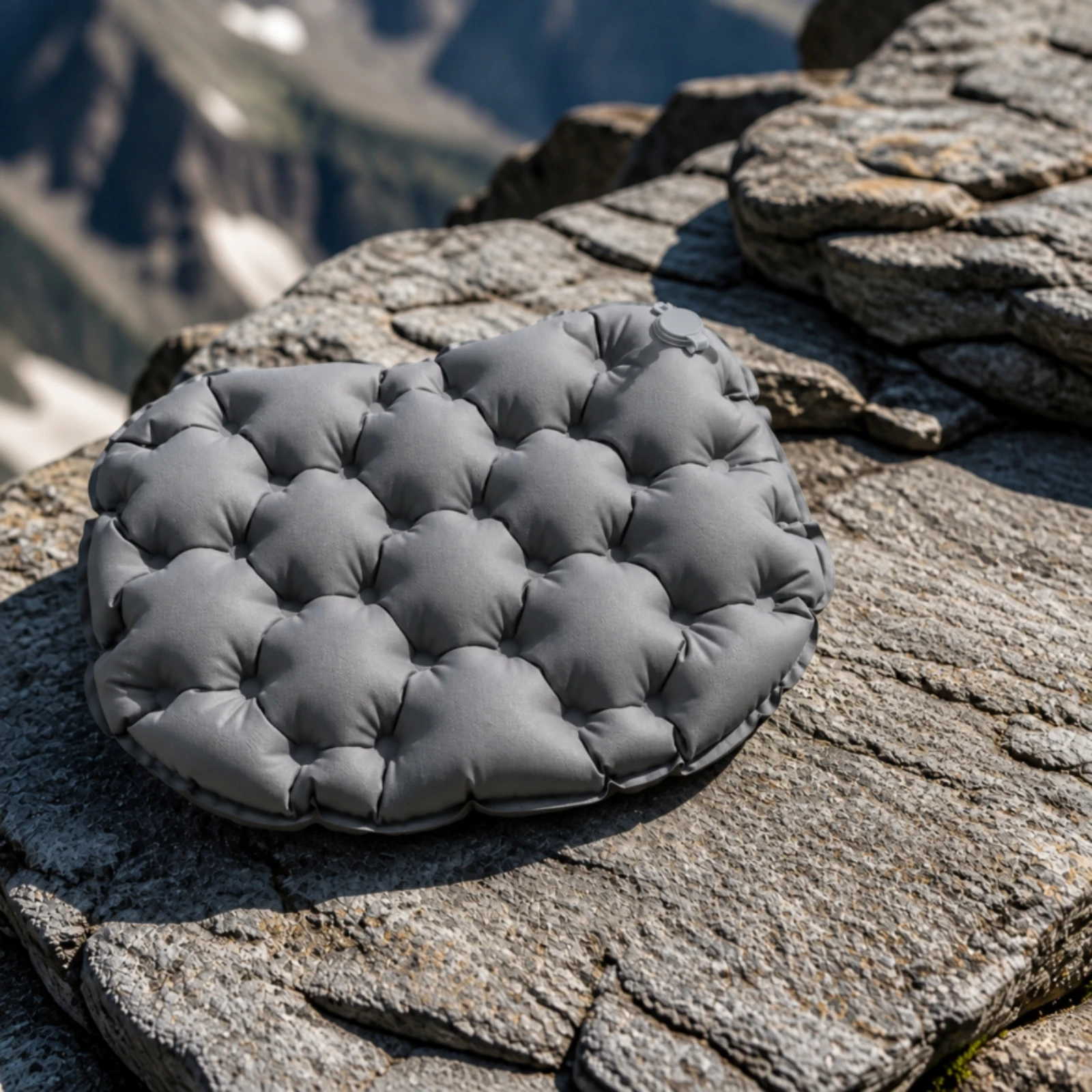 Inflatable Outdoor Seat Cushion Moisture-Resistant Inflatable Seat Cushion with Built-in Pump Sitting Mat Quilted Foldable