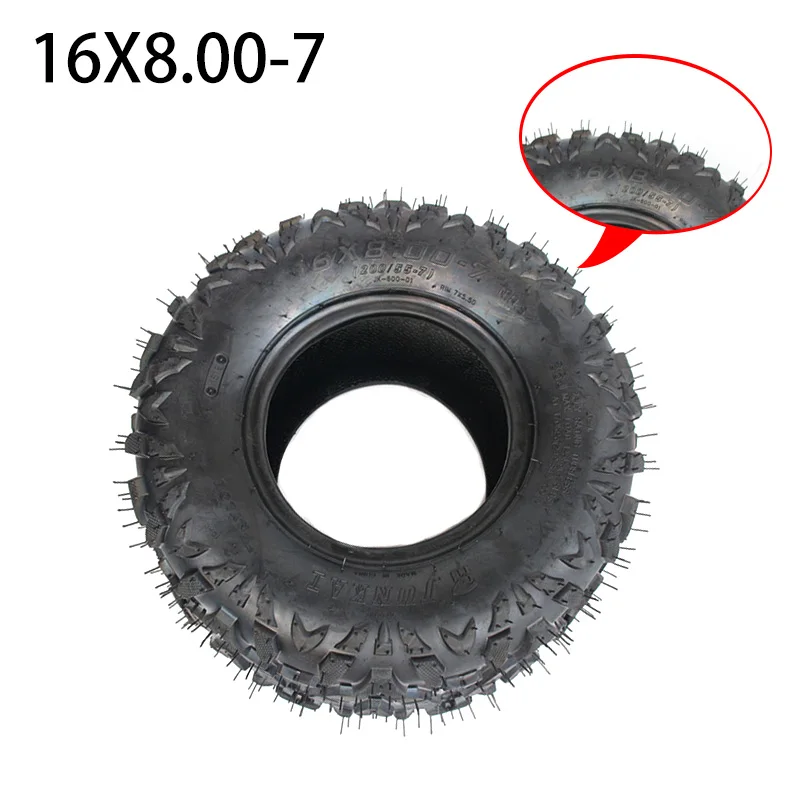 16x8.00-7 tubeless tyre for Beach car 16X8-7 ATV Go-kart wear-resistant road vacuum tire four-wheel ATV tire