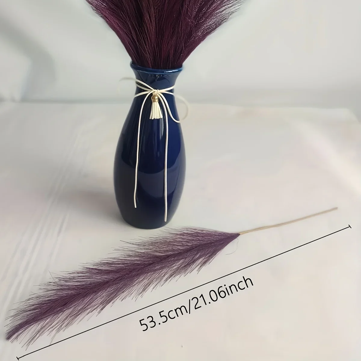 3pcs Fluffy Pampas Grass Boho Decor Flower Fake Plant Reed Simulated Wedding Party  Home Decor Artificial Flower