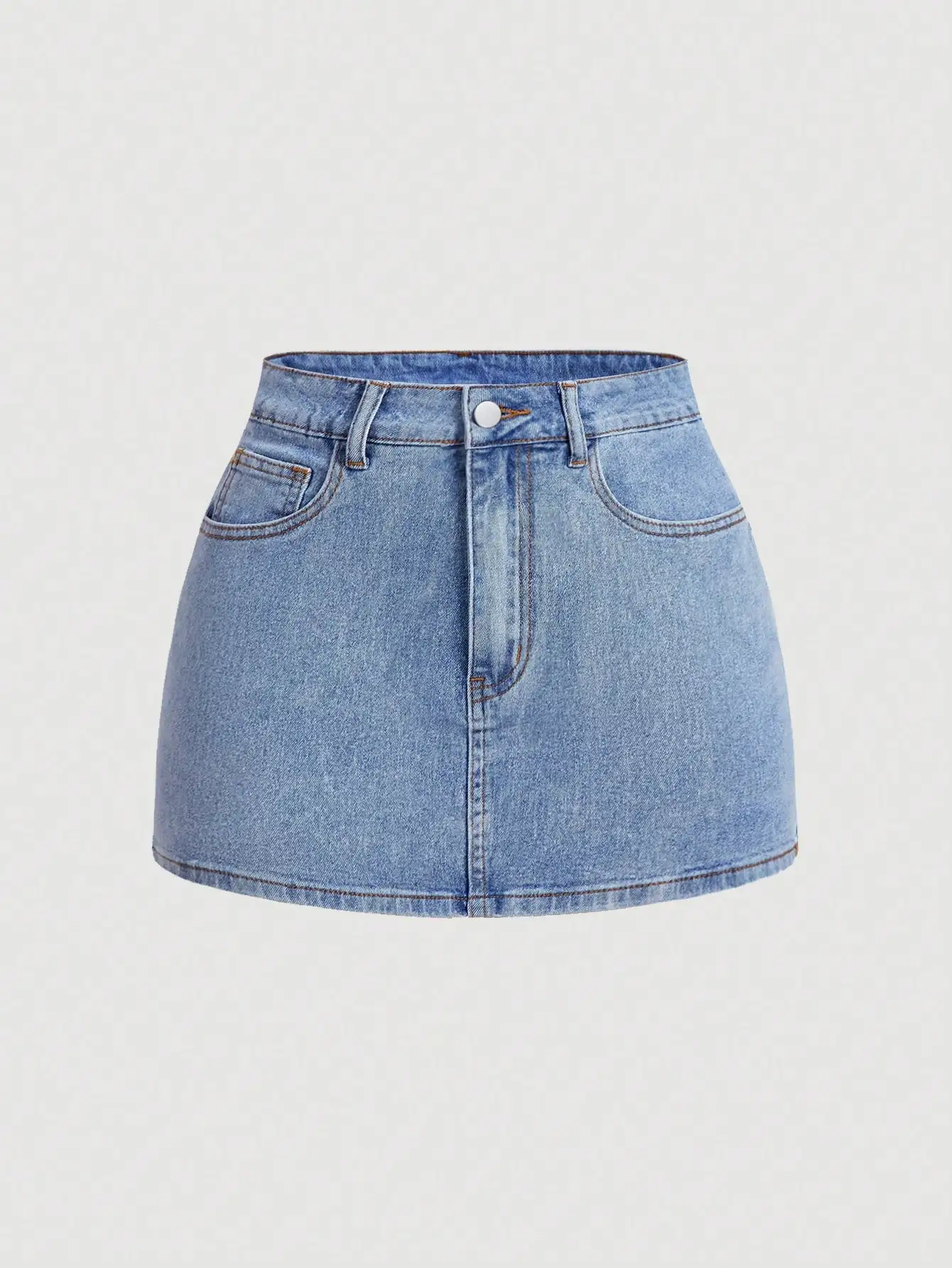 Bow Decor Denim Mini Skirt For Summer