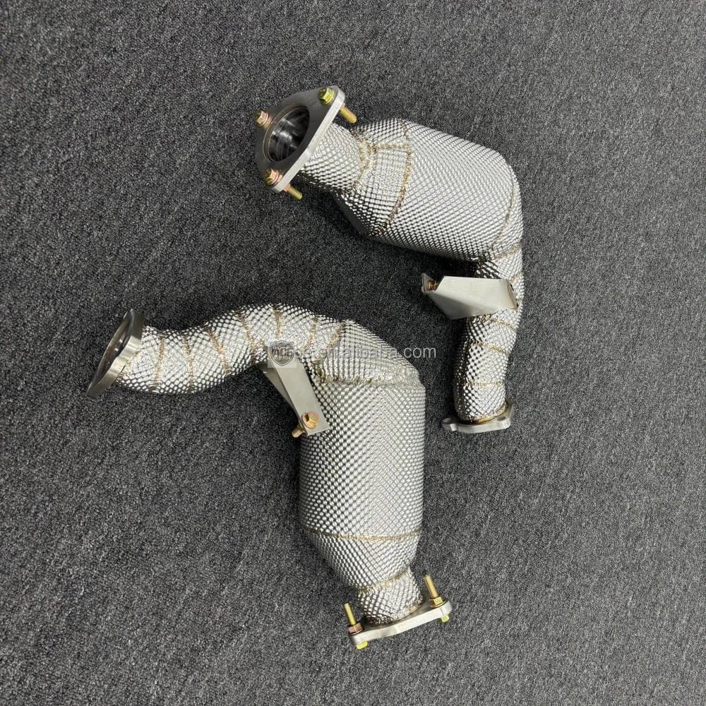 ACE für Audi S4 S5 A7 A8 B8 Q5 SQ5 3.0 TFSI V6 304 Edelstahl Hitzeschutz Downpipe Auspuffrohre – Detail 4