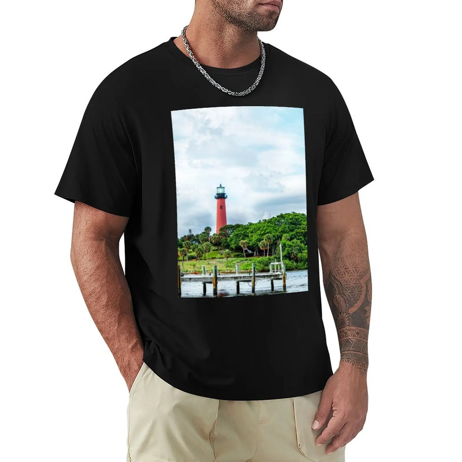 Jupiter Inlet Light, Florida T-Shirt man t shirts high quality luxury brand T-Shirt
