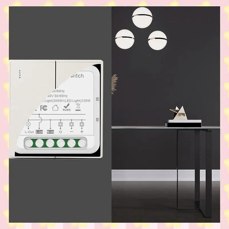 

AB51 4X Tuya Wifi Smart Dimmers Switch Module Supports 2 Way Control LED Lights Dimmable Switch For Alexa Google Home