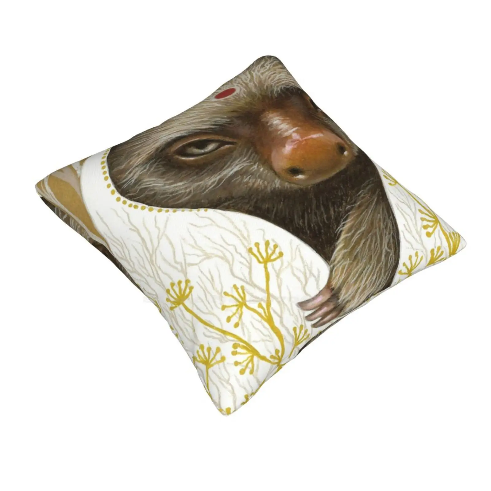 Medicine Sloth Pillow Cover Hug Pillowcase Medicine Sloth Animal Wise Doctor Esoteric Savant Spirit