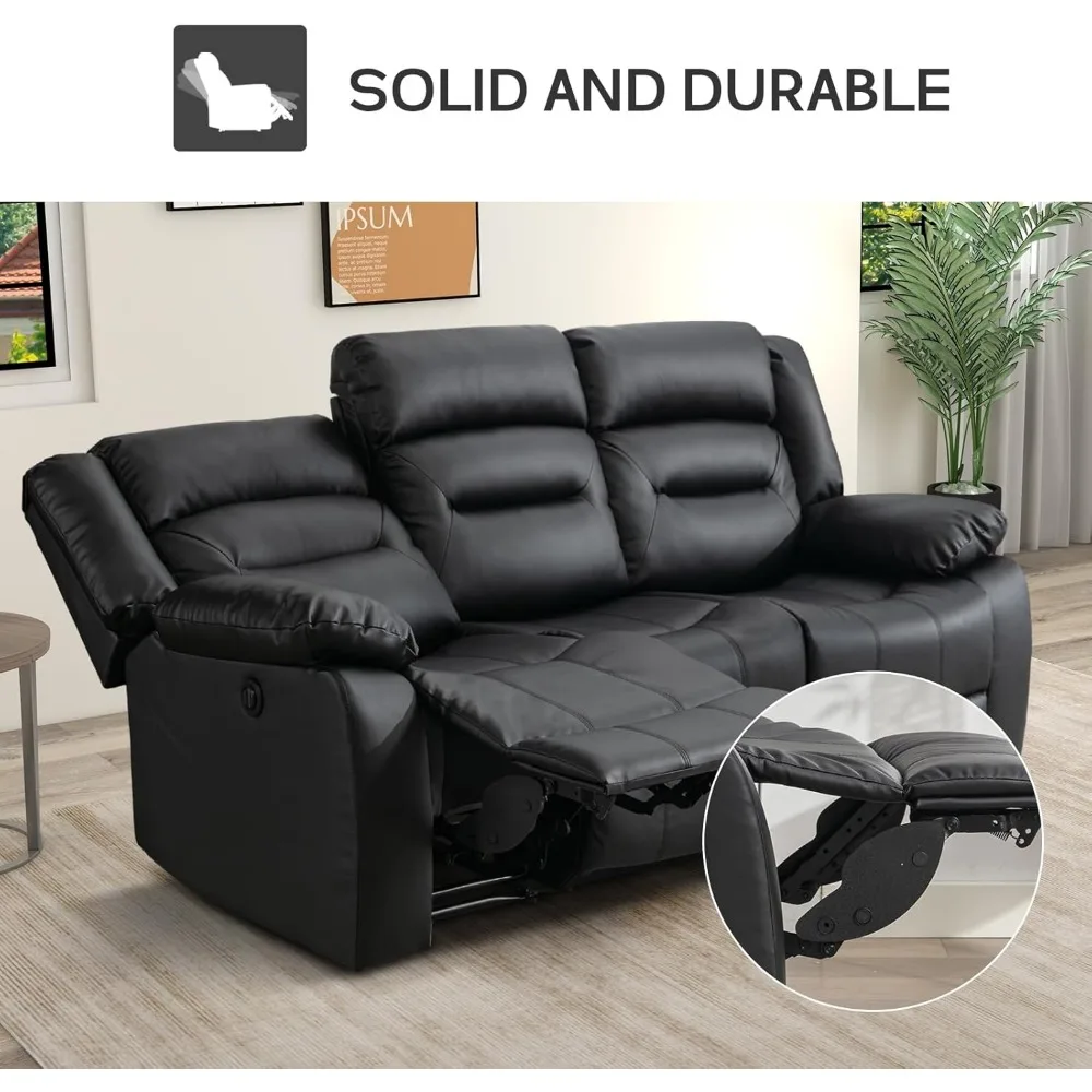 طقم أريكة كرسي كرسي من الجلد الصناعي مكون من 3 مقاعد، طقم أريكة كرسي أريكة كهربائي للاستلقاء، (كرسي + أرائك)