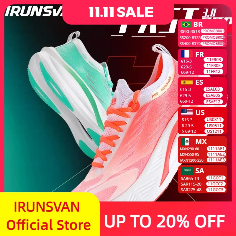 

IRUNSVAN карбоновая доска с полной ладонью, профессиональные марафонские мужские кроссовки, дышащая спортивная обувь с скоростной амортизацией, женская