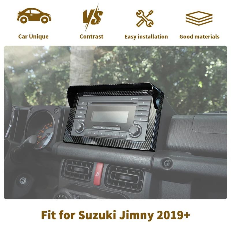 Car ABS Steering Wheel Center Console Decoration Co-pilot Handle Cover Stickers For Suzuki Jimny 2019 up Interior Accessories