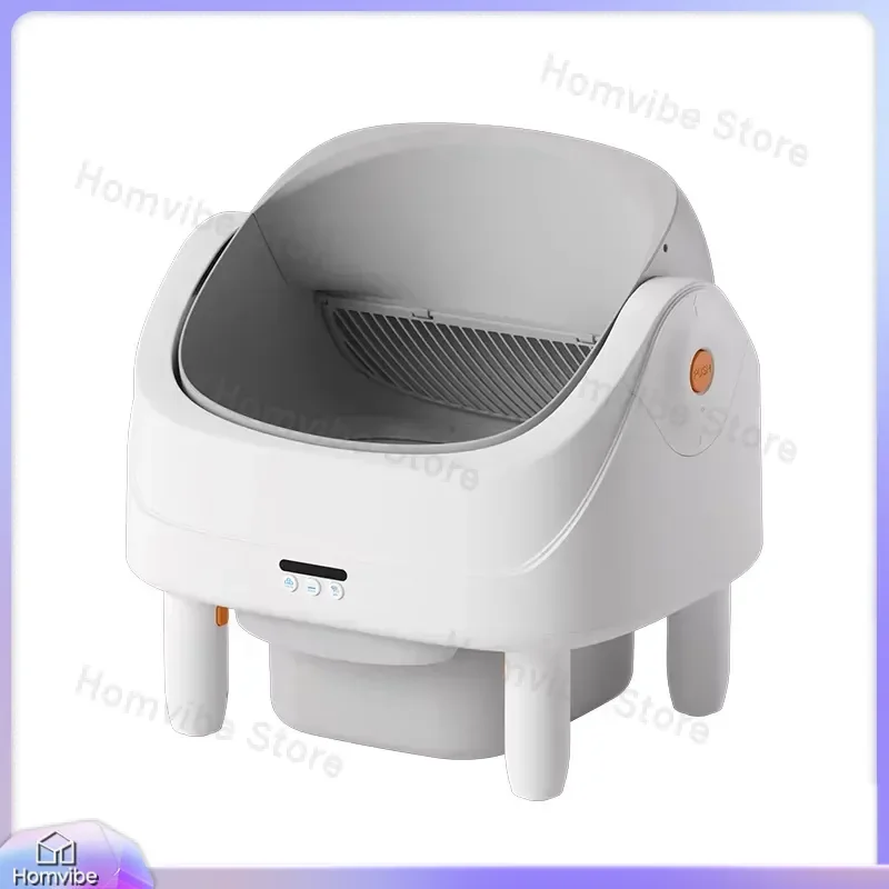 Large Capacity 75L Automatic Self Cleaning Cat Litter Box with APP Remote Control Open Design Smart Toilet for Cats Indoor