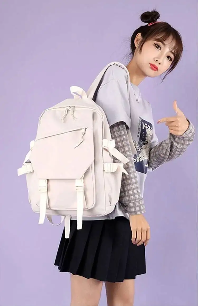 

Anime Game Black Blue White Demon Slayer Kimetsu No Yaiba Student School Bags Large Capacity Backpacks For