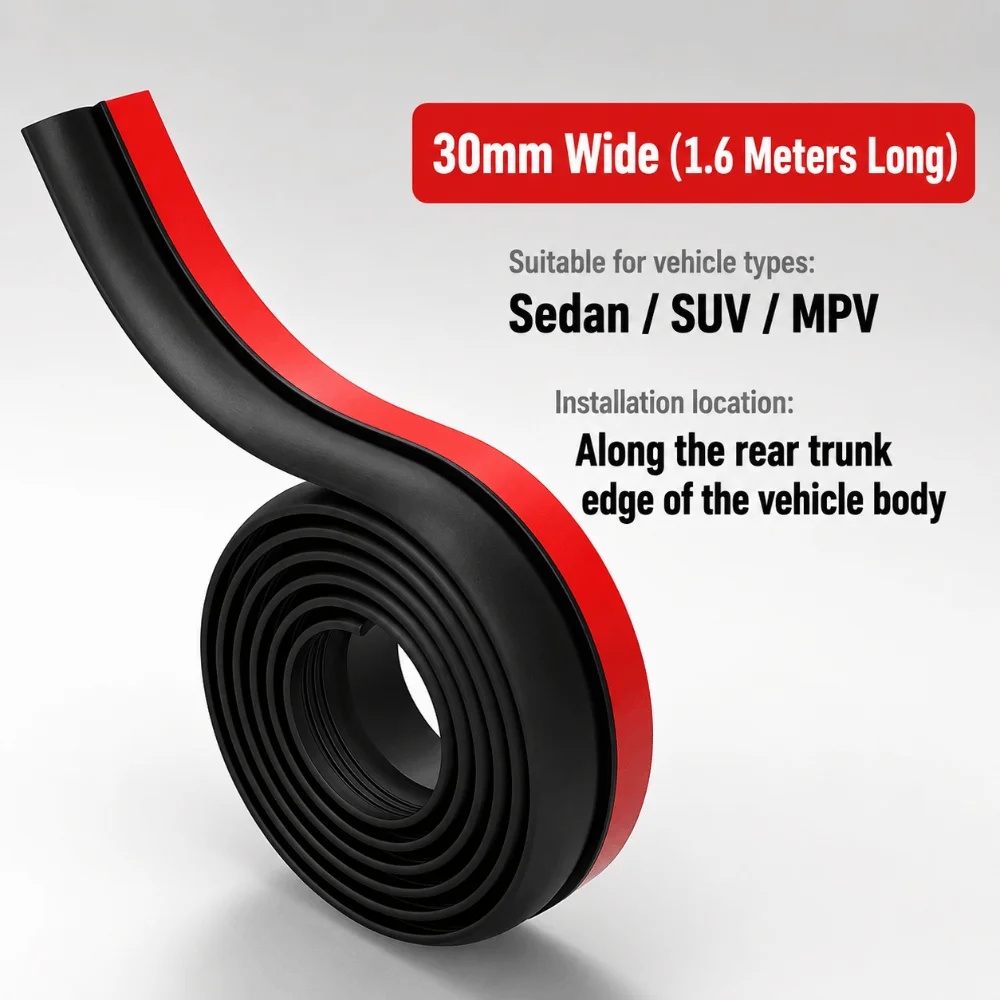 Rubber Car Trunk Seal Strip Dustproof Flexible Roof Weather Stripping Sound Insulation Waterproof Automotive Rubber Gasket