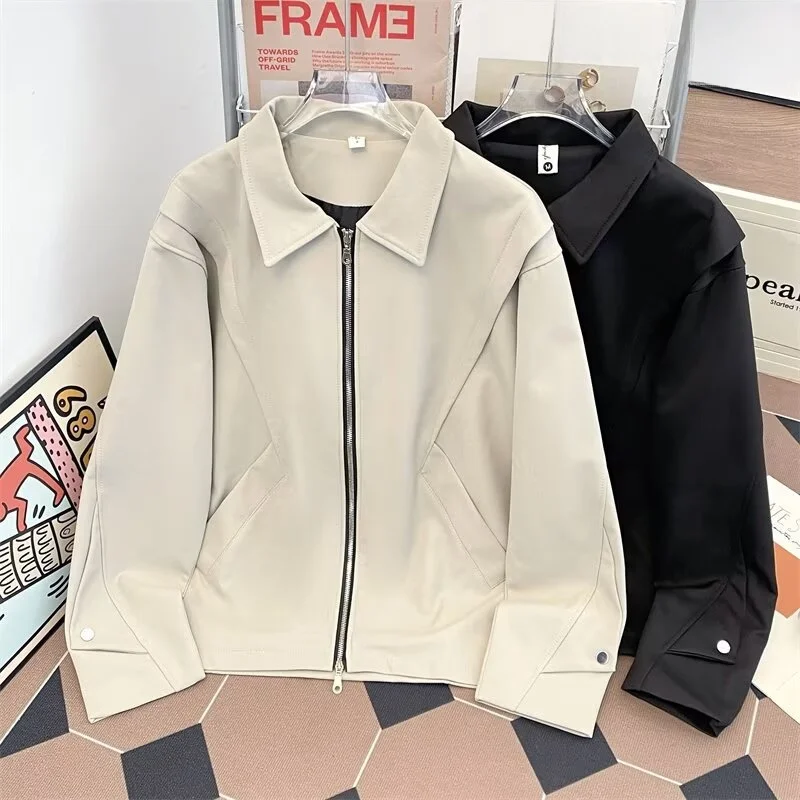 

Boxy ort Широкий крой Jaet Мужская весенне-осенняя верхняя одежда с воротником-молнией Деконструированное плиссированное высококачественное длинное пальто све