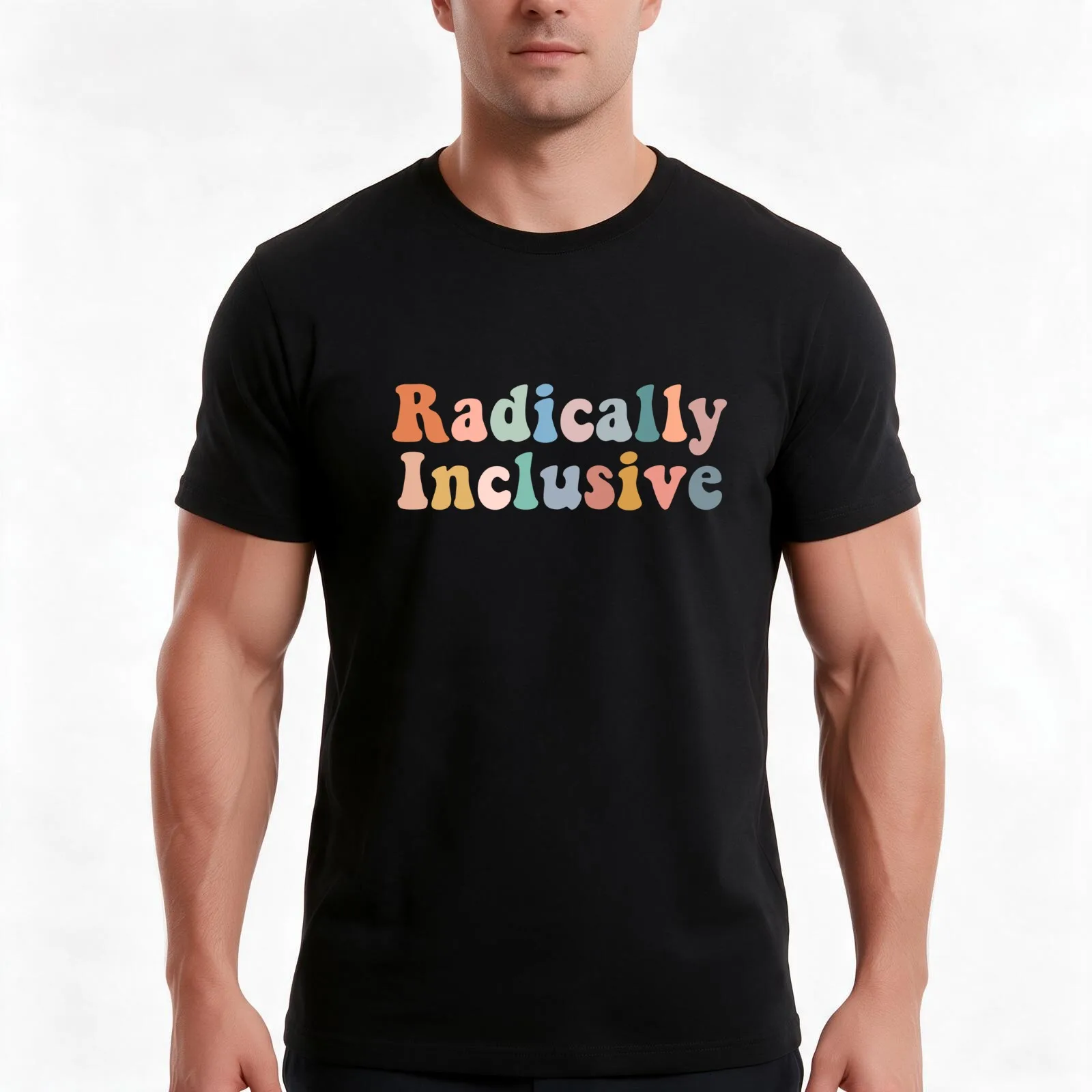 Radically inclusive T-Shirt Summer Casual Cotton Tee Oversized Streetwear Tops Vintage Graphic Print Loose Fit Short Sleeve