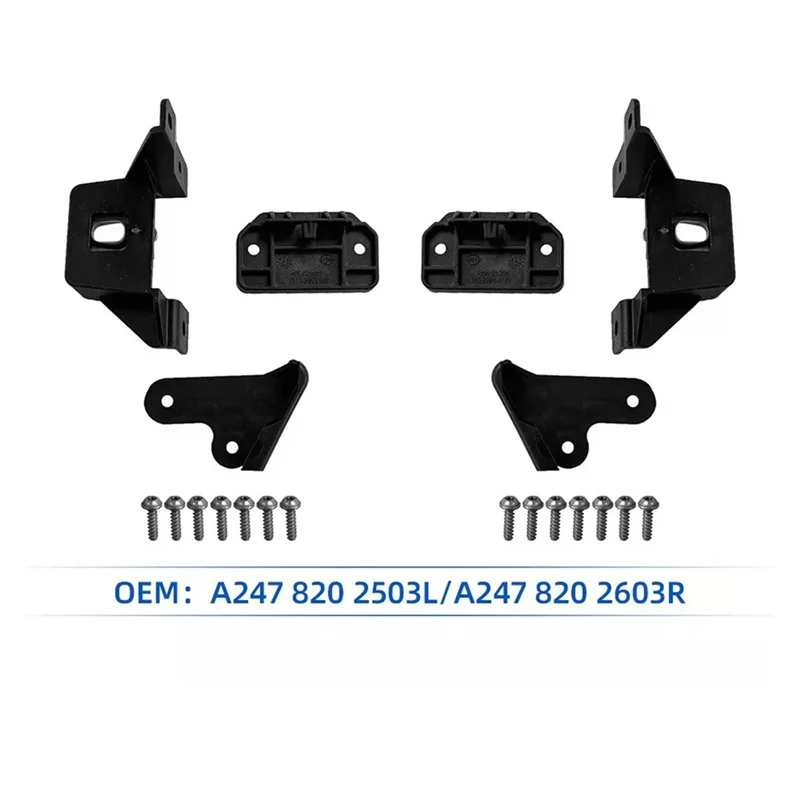 

Dependable-1Pair Car Front Headlight Bracket Repair Mount Kits For Mercedes-Benz GLA Class X247 2020-2023 A2478202503 A247820260