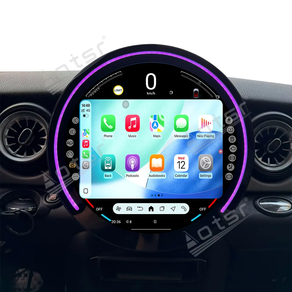 11.9 Inch Android Head Unit For BMW MINI Cooper R56 2011-2014 Wireless CarPlay Android 13 Auto Car Radio GPS Multimedia Player