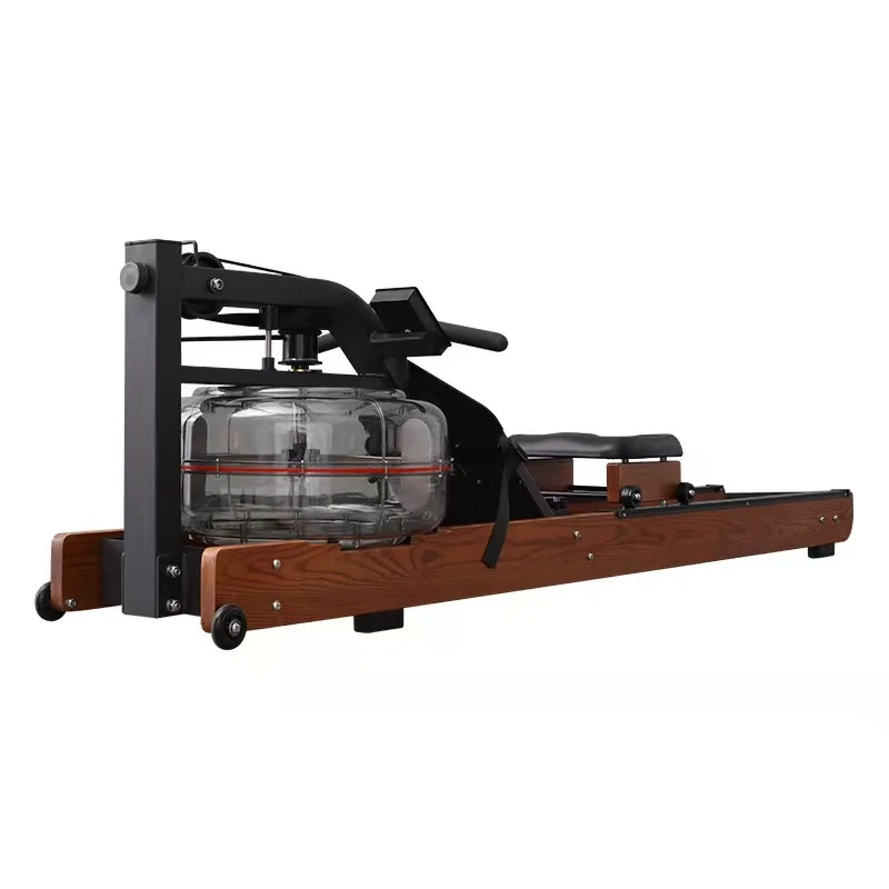 Wooden Indoor Air Rower Rowing Machine Water Rower for Home Sports Fitness Training Stretch Equipment in a Commercial Wood Box