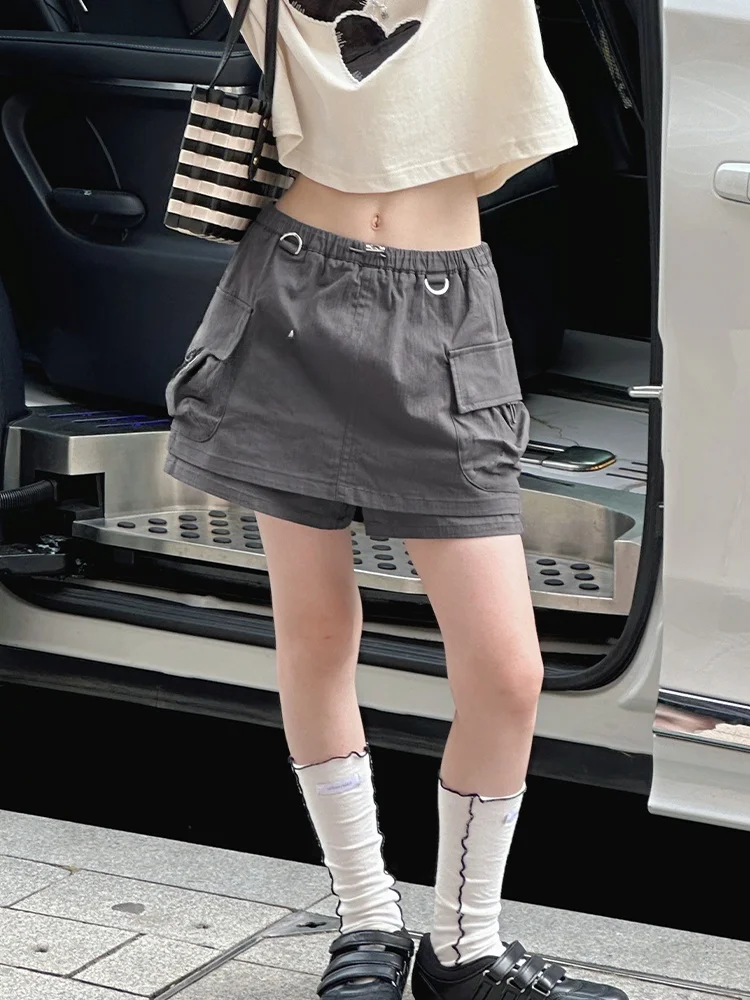 korean-sle-kids-workwear-skirt-pants-children's-summer-clothes-fem-toddler-high-waist-f-skirt-utili-ket-design
