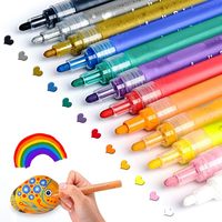 Acrylic Paint Pens Paint Markers for Rock Painting Canvas Wood Glass Fabric Metal Plastic Arts Crafts Easter Eggs Pumpkin