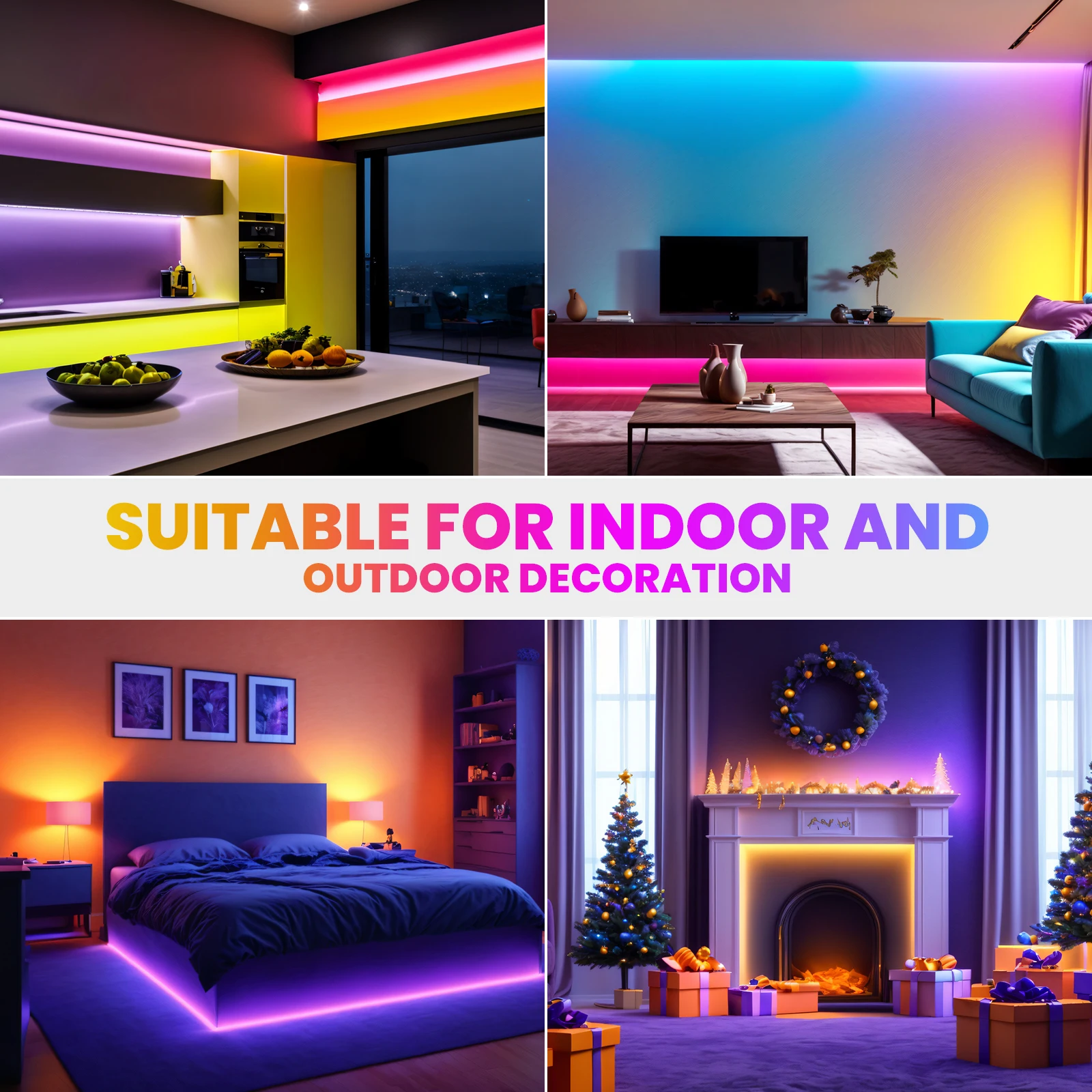 24V RGB Strip Neon LED Tuya, alat kontrol jarak jauh aplikasi Bluetooth Wifi, tahan air RGB lampu Neon untuk kamar tidur ruang bermain Game 5M 10M 15M 20M